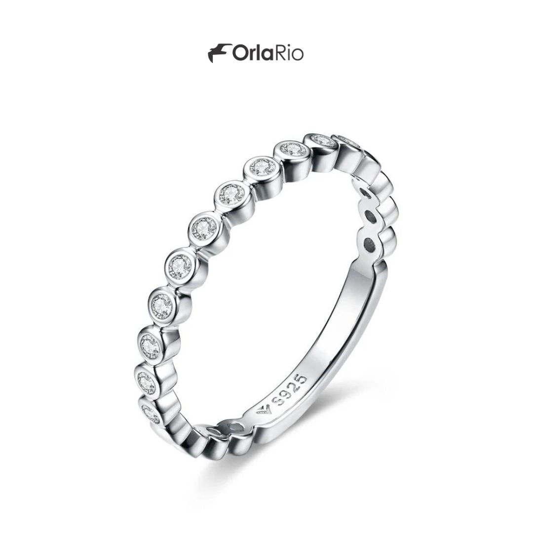 Anel Feminino Moissanite Pontos OrlaRio