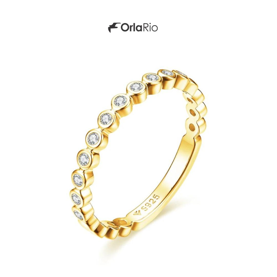 Anel Feminino Moissanite Pontos OrlaRio