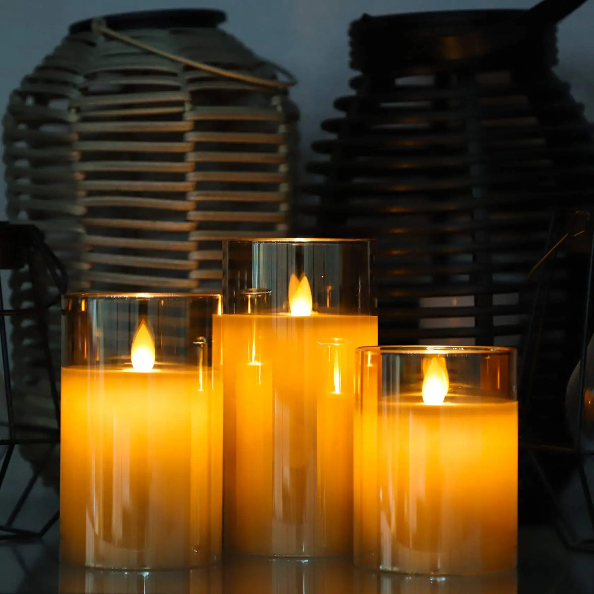 Conjunto de velas sem chama OrlaRio Candles