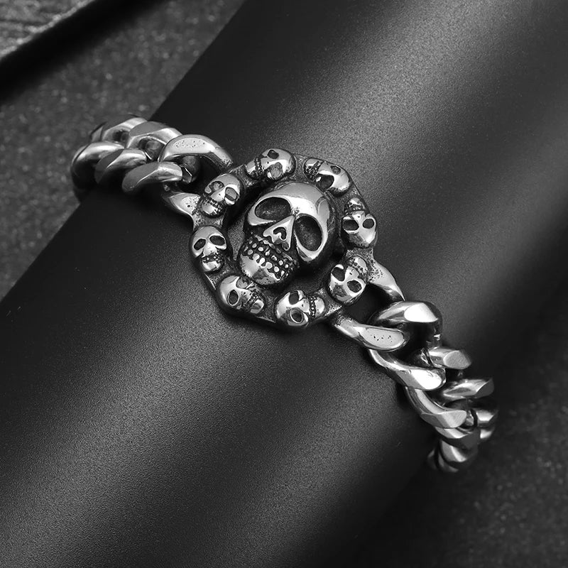 Pulseira Masculina Full Skull Ghost OrlaRio