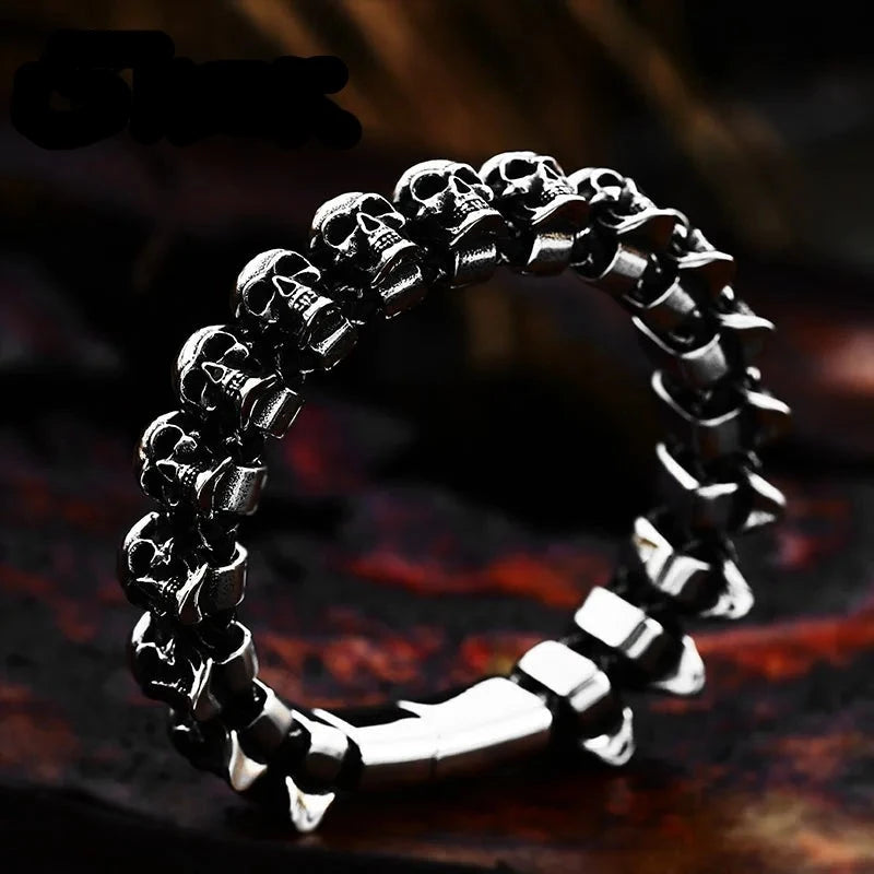 Pulseira Masculina Skull Black